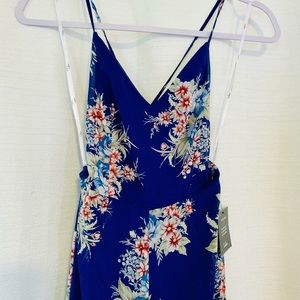Lulus Shea Navy Blue Floral Jumpsuit Sold Out!